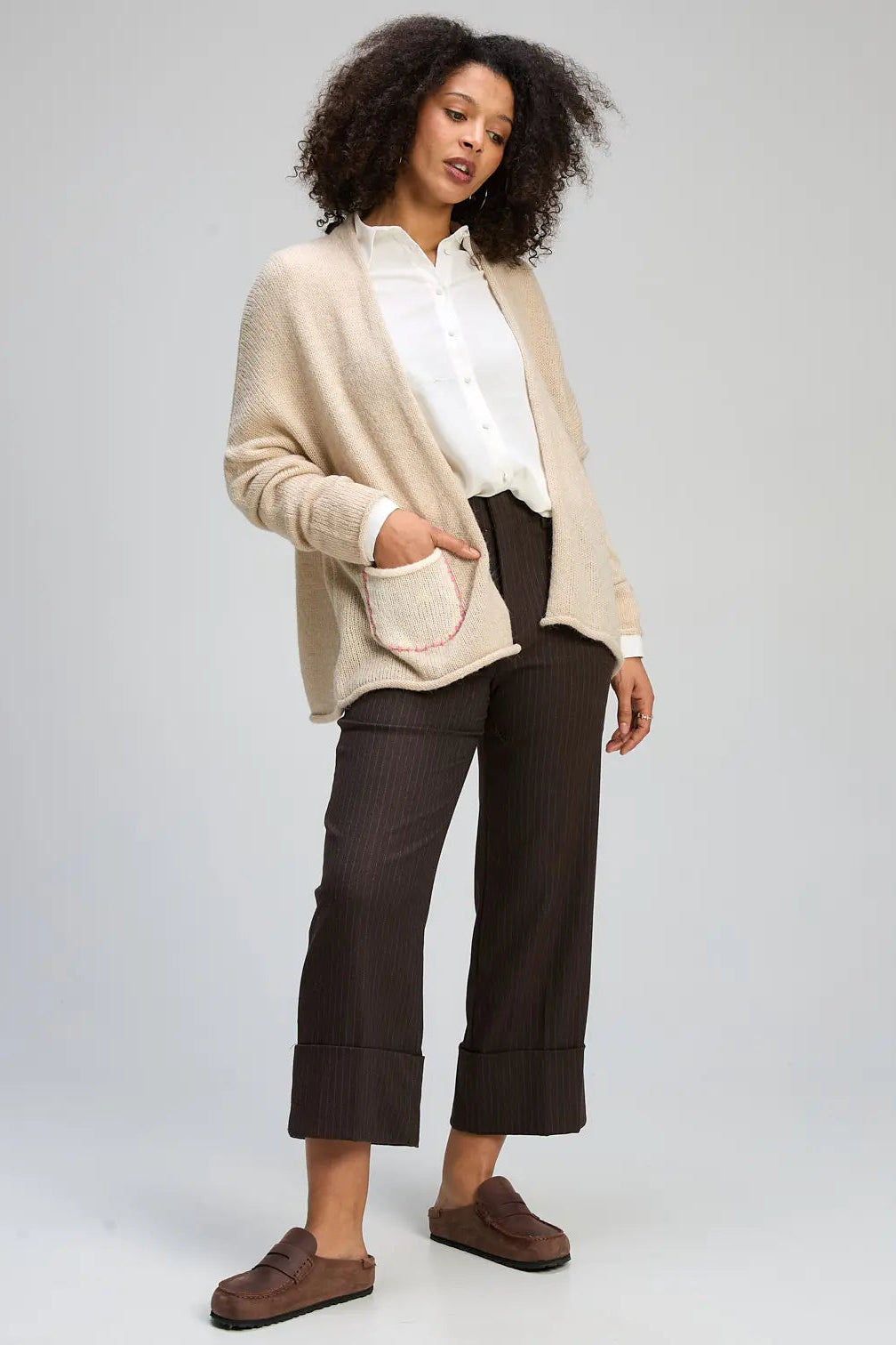 Bloom Back Cardi - Mink