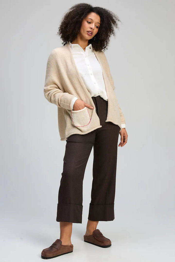 Bloom Back Cardi - Mink