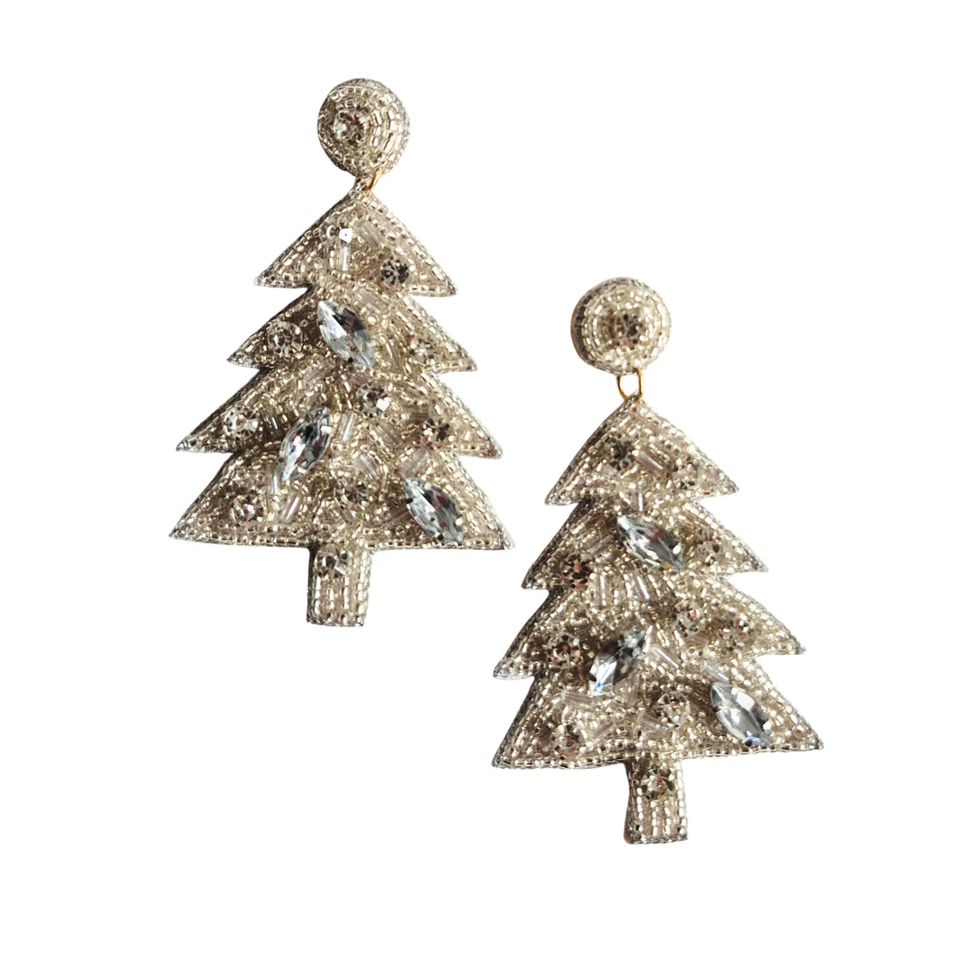 Beaded Christmas Tree Earrings EA11