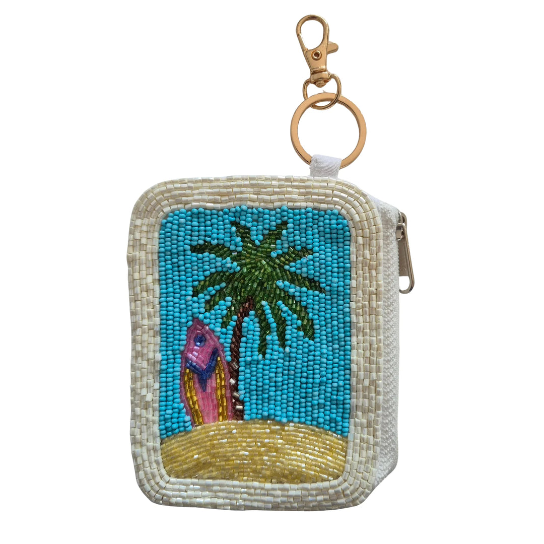 Beaded Pouch Keychain KEY1565