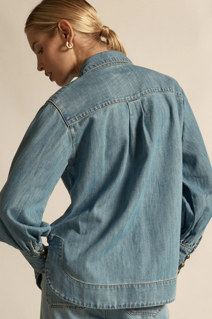 Crest Top - Light Washed Denim