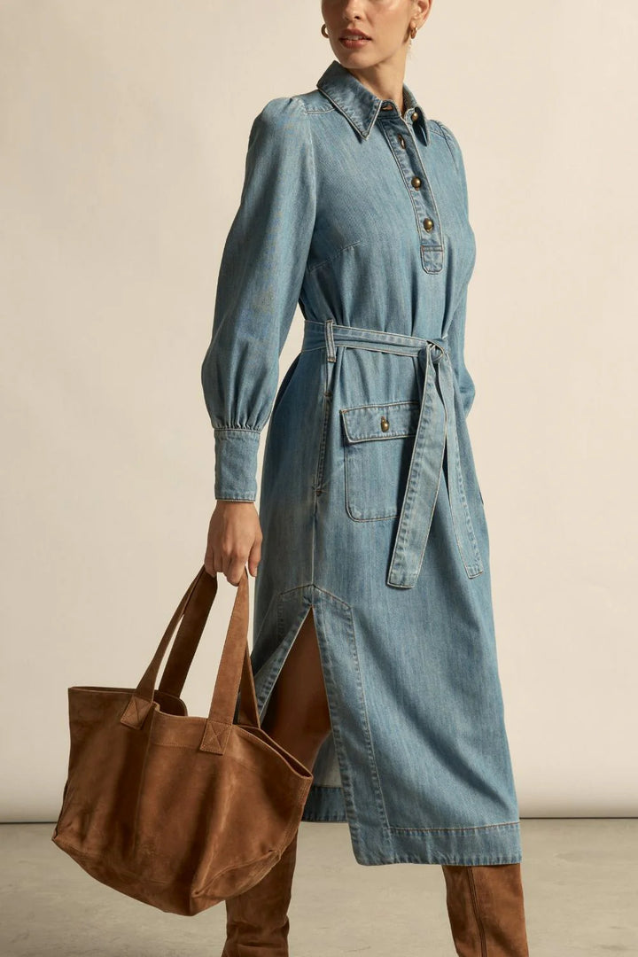 Echelon Dress - Light Wash Denim