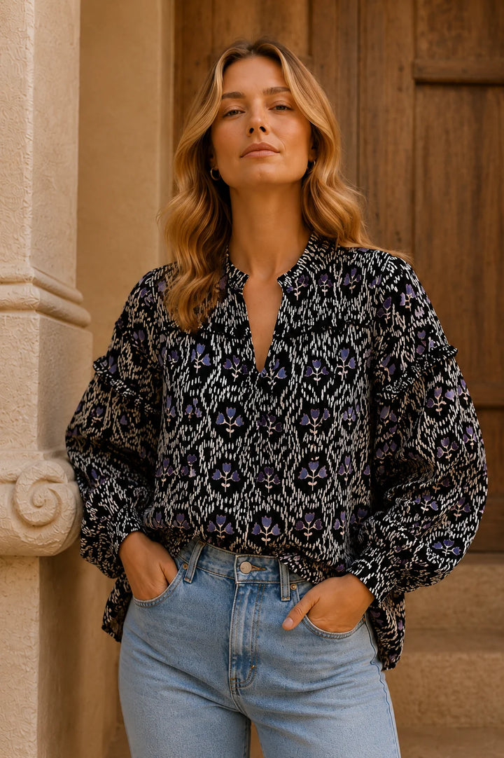 Luna Blouse - Blue