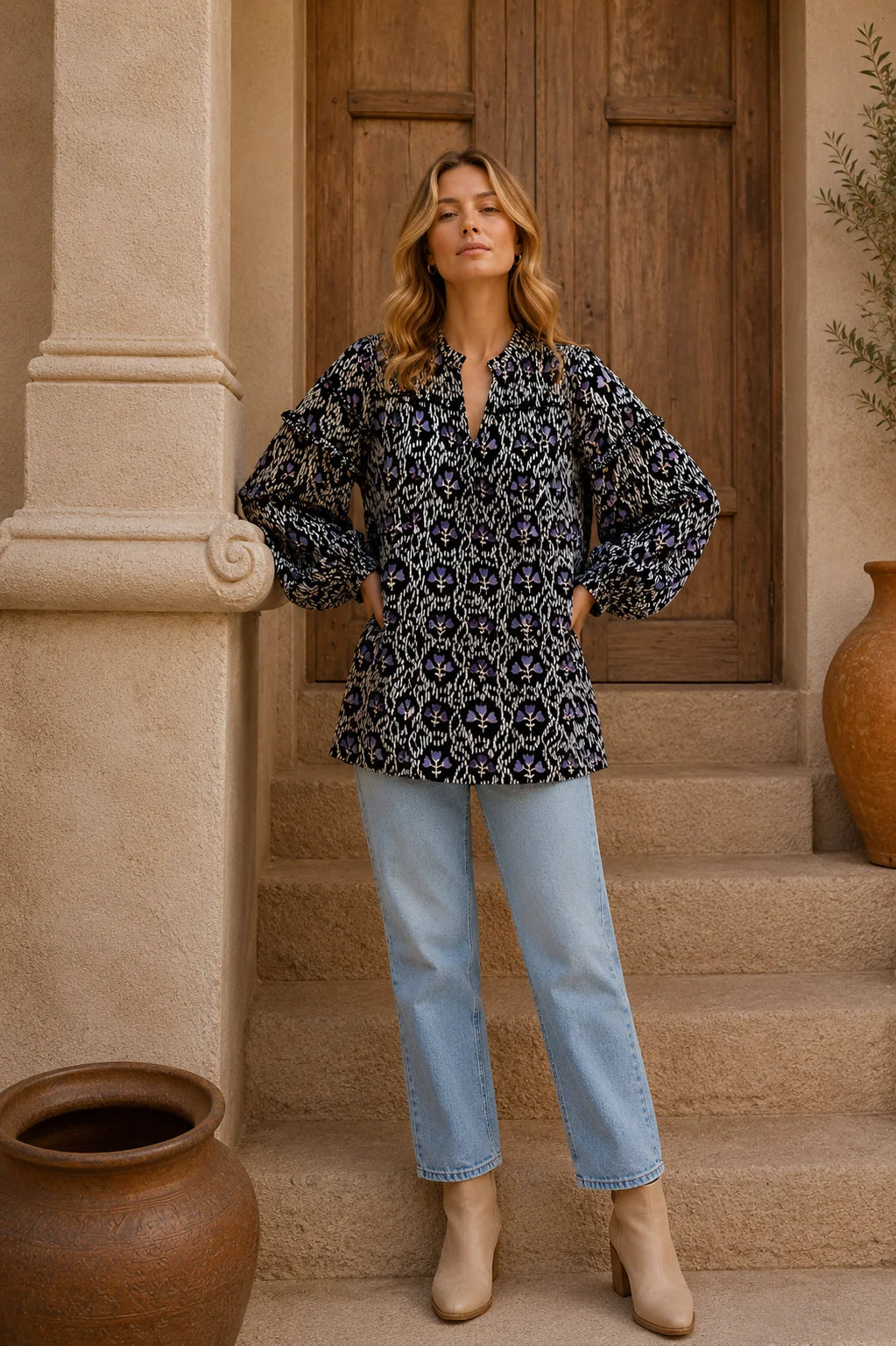 Luna Blouse - Blue