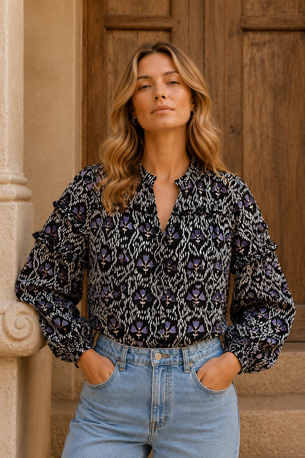 Luna Blouse - Blue