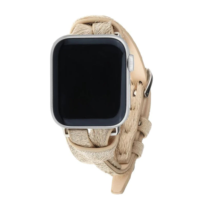 Salty Safari Apple Wrap Watch Band - Milk (Textured)