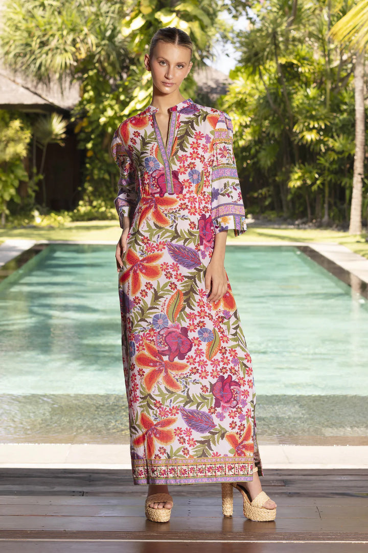 Mary Cotton Tulleries Maxi Dress