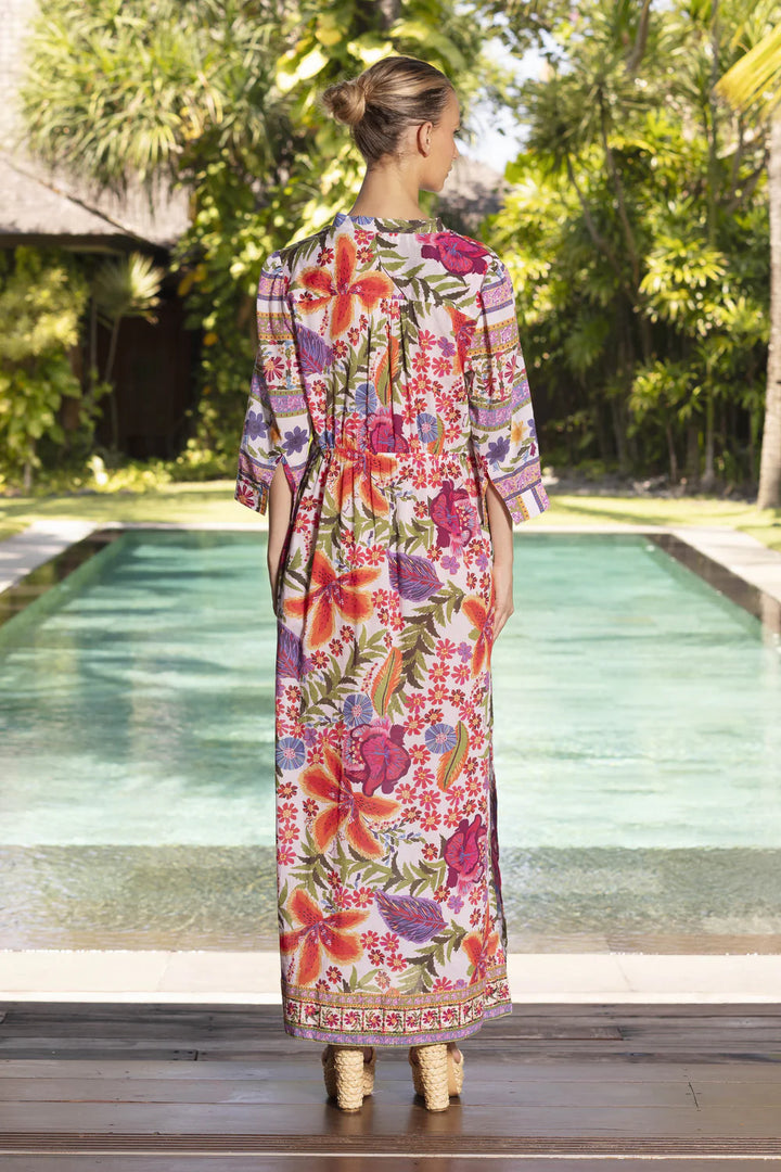 Mary Cotton Tulleries Maxi Dress
