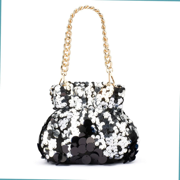 Pedro Sequin Pouch - Black