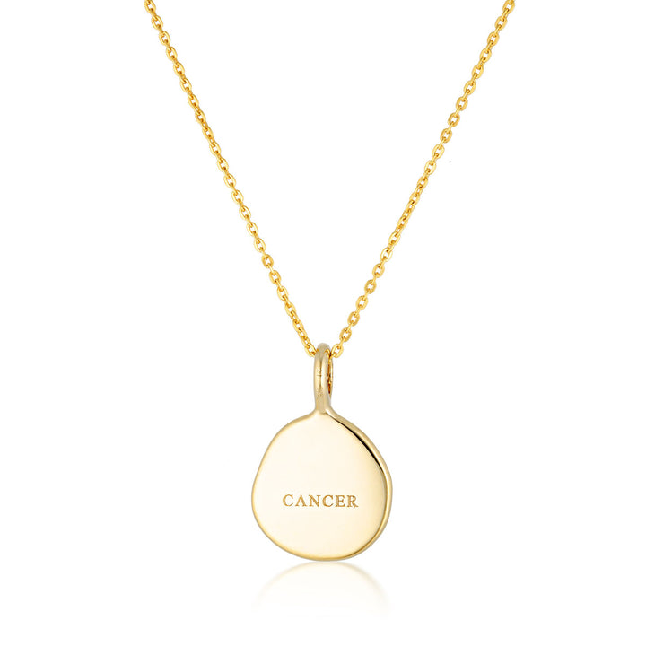 Zodiac Necklace - Cancer - Gold
