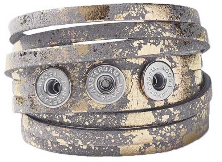 Noosa Amsterdam PETITE Wrap Bracelet - Gold Foil / Stone