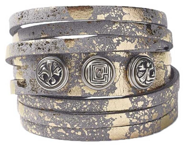 Noosa Amsterdam PETITE Wrap Bracelet - Gold Foil / Stone