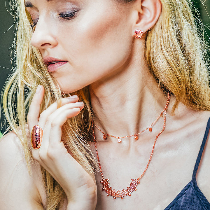 Creation Organic Stud Earrings - Rose Gold