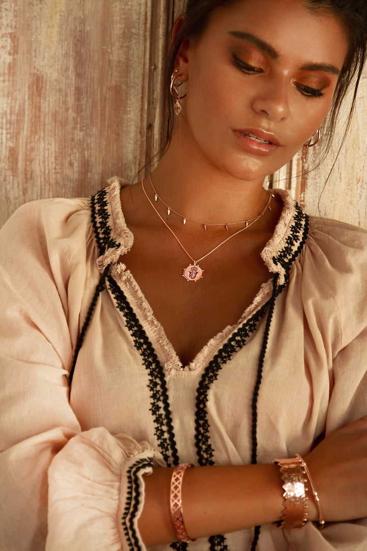 Sahara Dagger Choker - Rose Gold