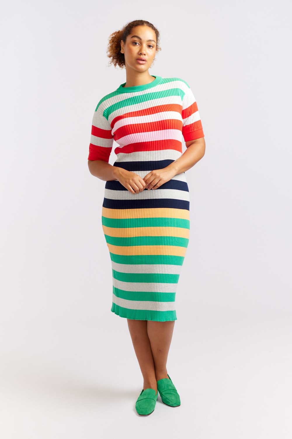 Allsorts Knit Dress - Emerald