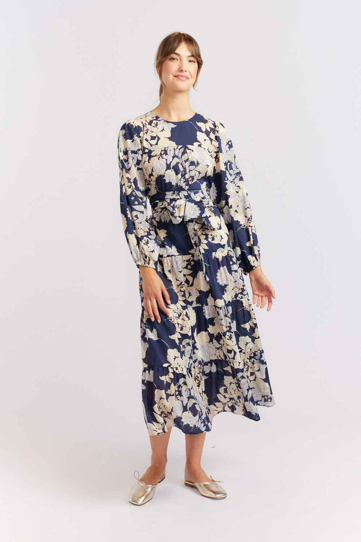 Jitterbug Aster Dress - Navy