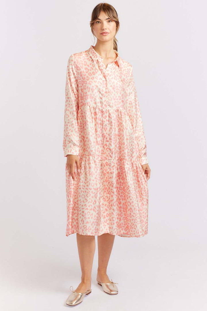 Hazel Dress Animal - Pink