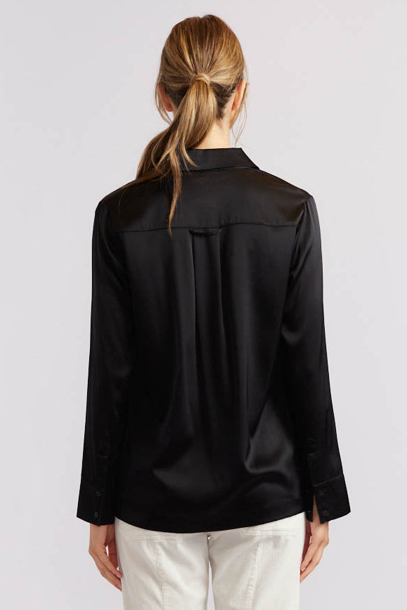 Primrose Silk Shirt - Black