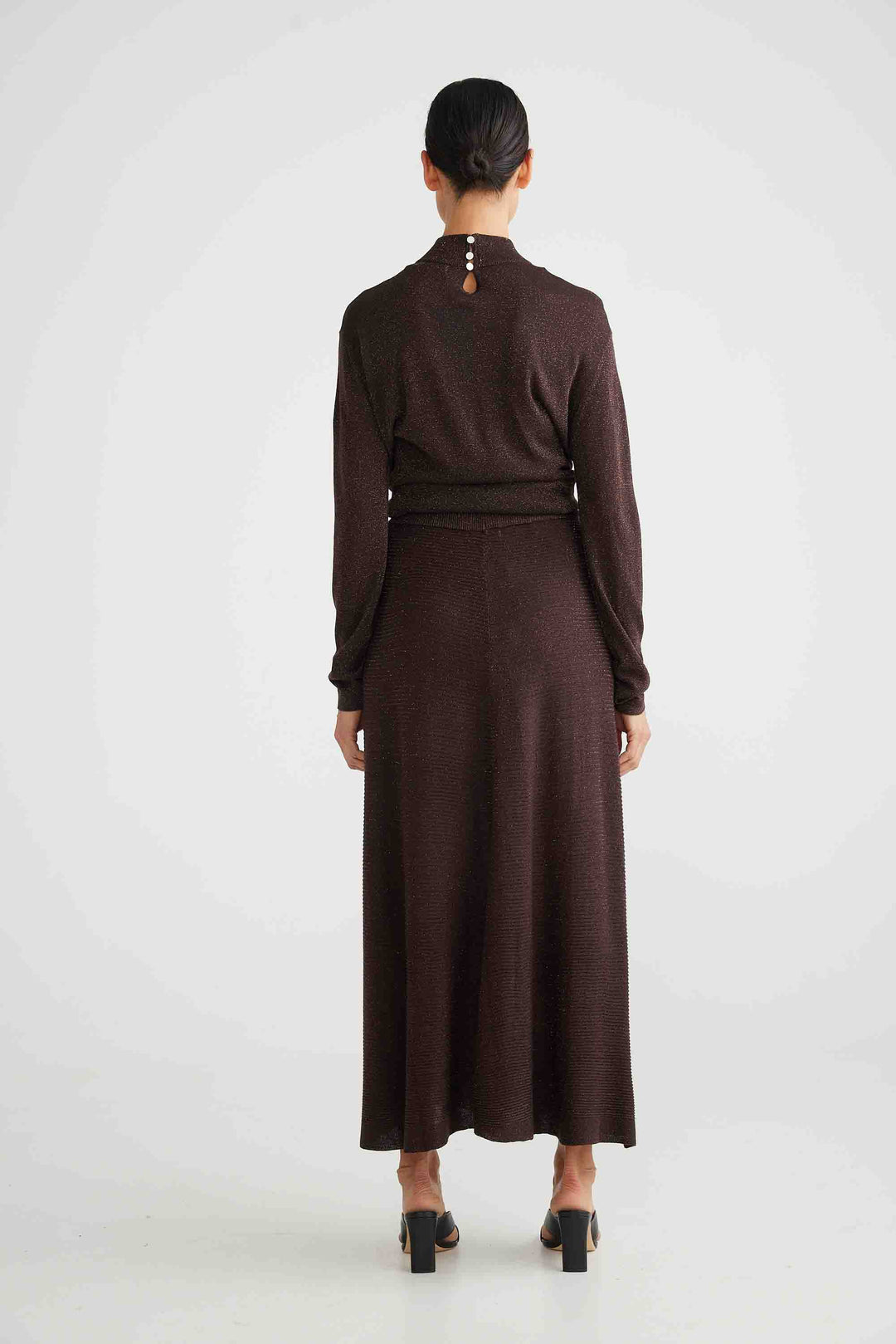 Domenica Knit Skirt - Dark Cocoa