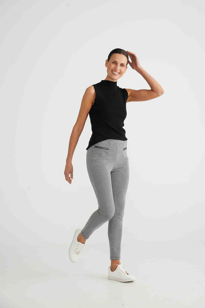 Jetsetter Pant - Black + White Check