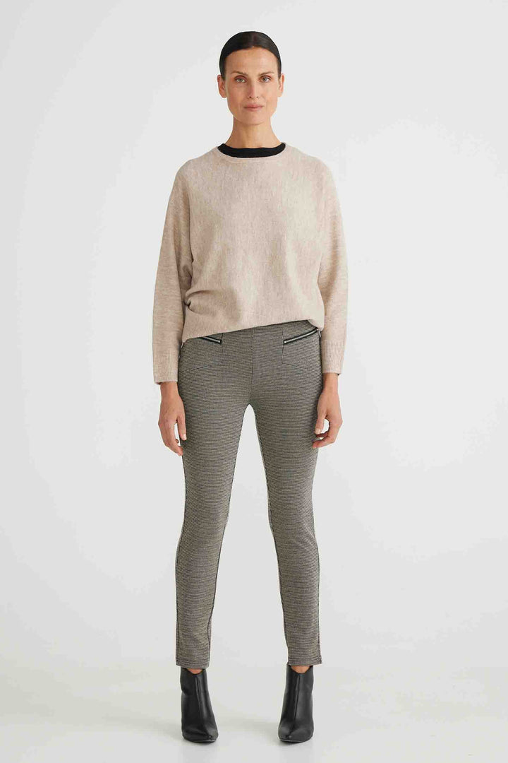 Jetsetter Pant - Brown + Black Check
