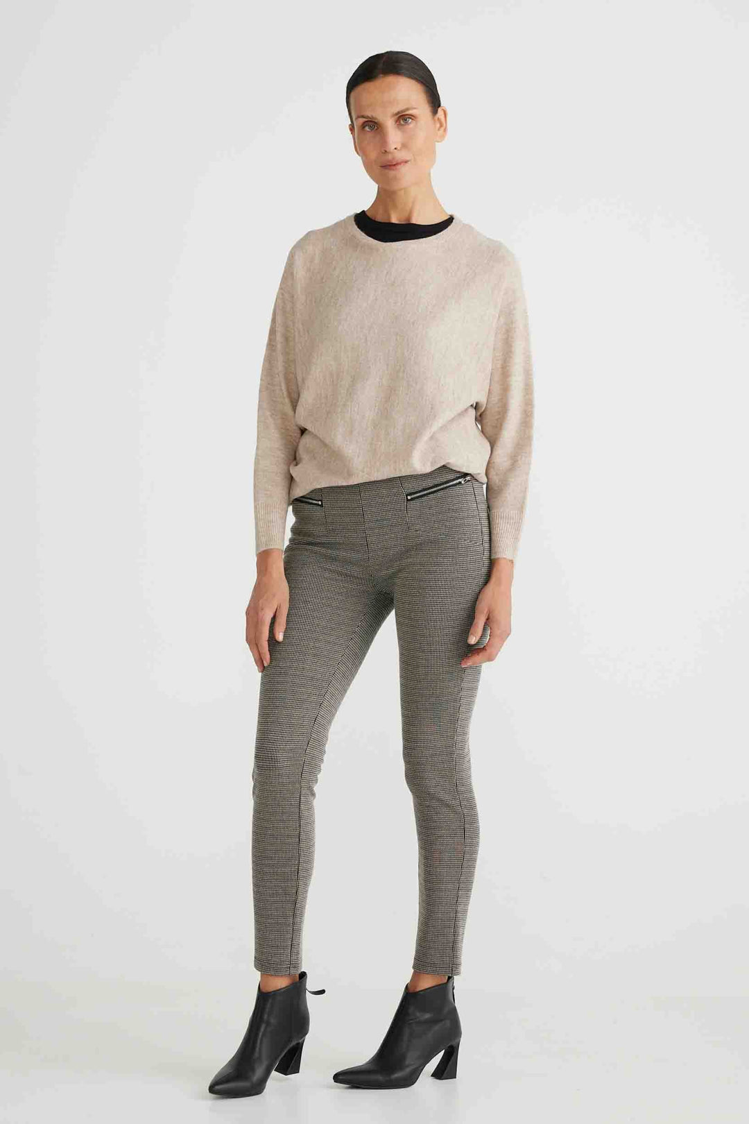 Jetsetter Pant - Brown + Black Check