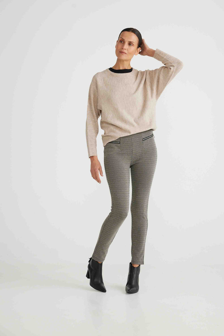 Jetsetter Pant - Brown + Black Check