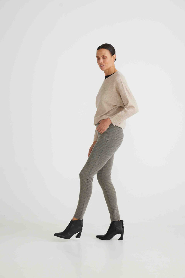Jetsetter Pant - Brown + Black Check
