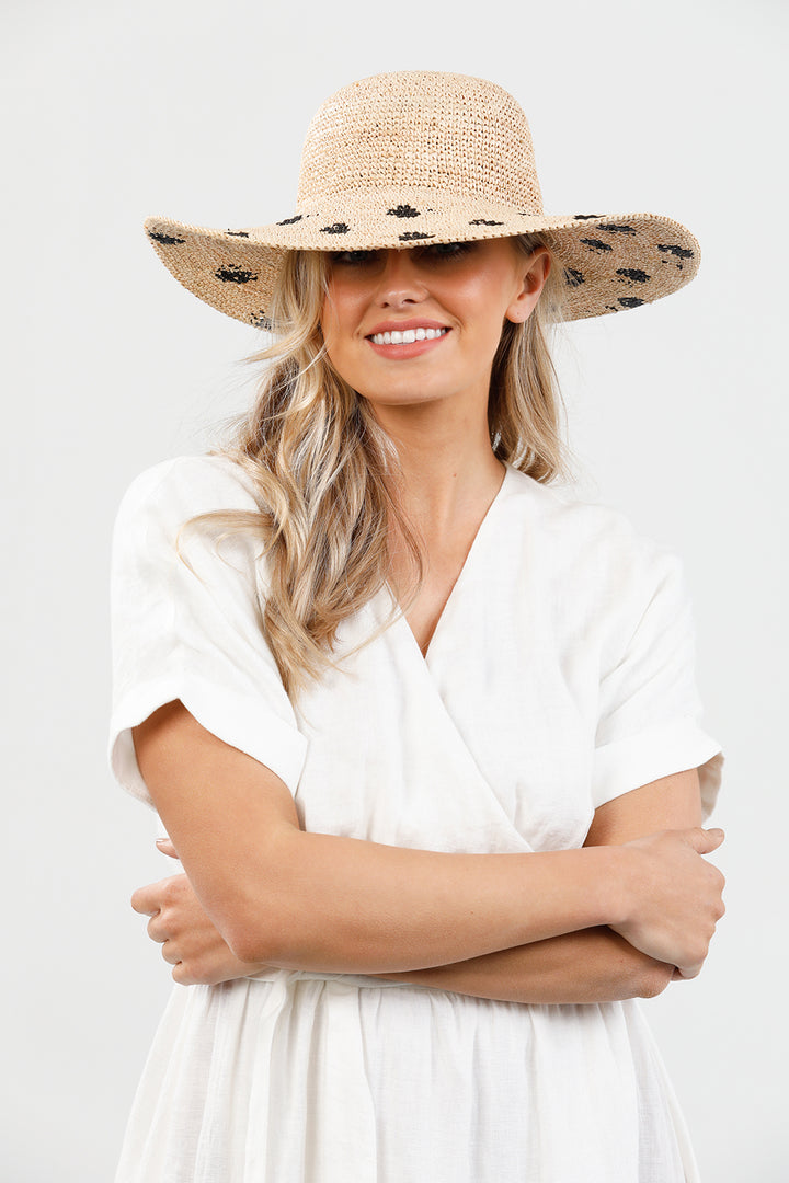 Coast Spot Hat - Natural / Black