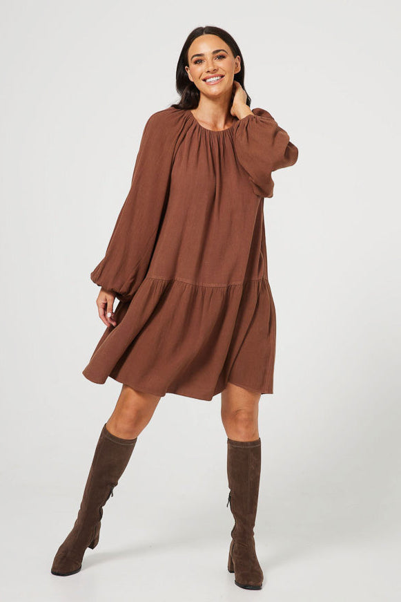 In Motion Dress - Chocolate