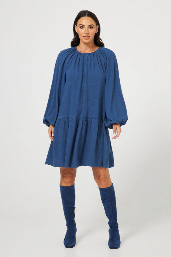 In Motion Dress - Steel Blue