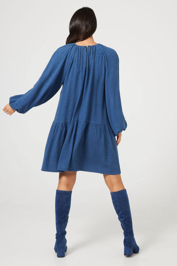 In Motion Dress - Steel Blue