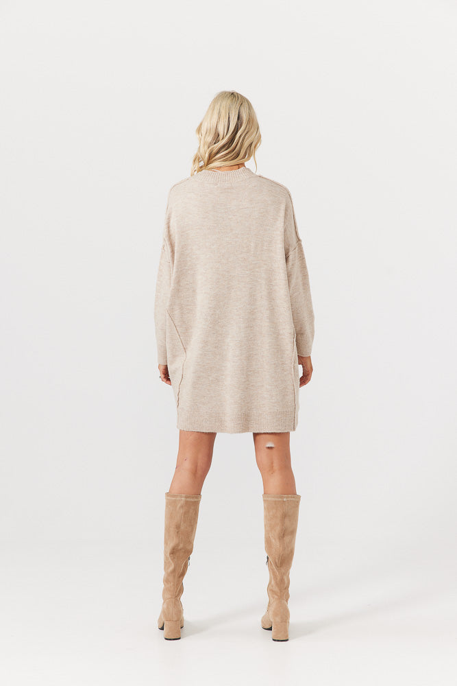Wiltshire V Neck Knit - Natural