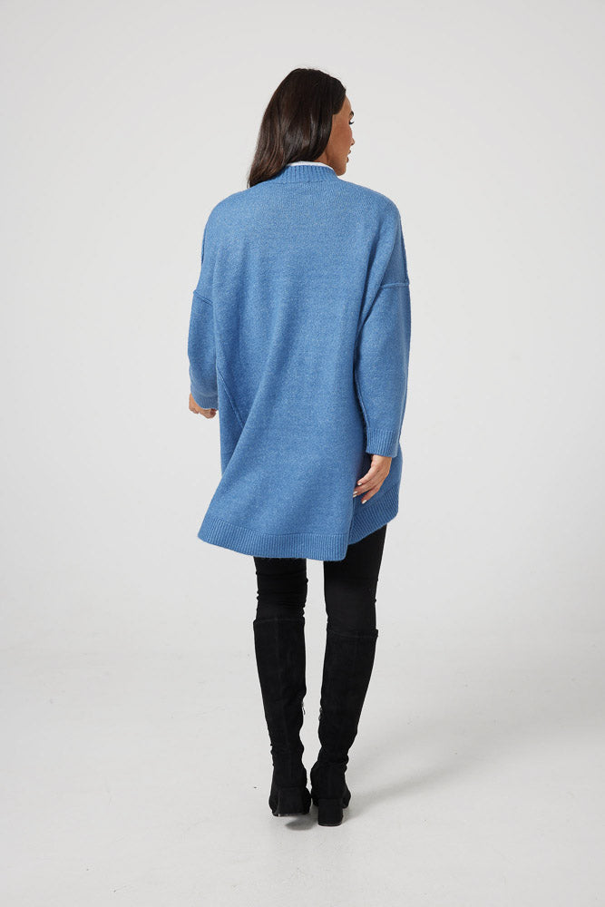 Wiltshire V Neck Knit - Blue