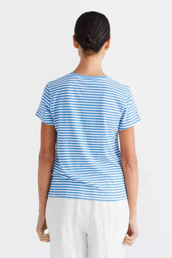 Essential Stripe Tee - Blue & White