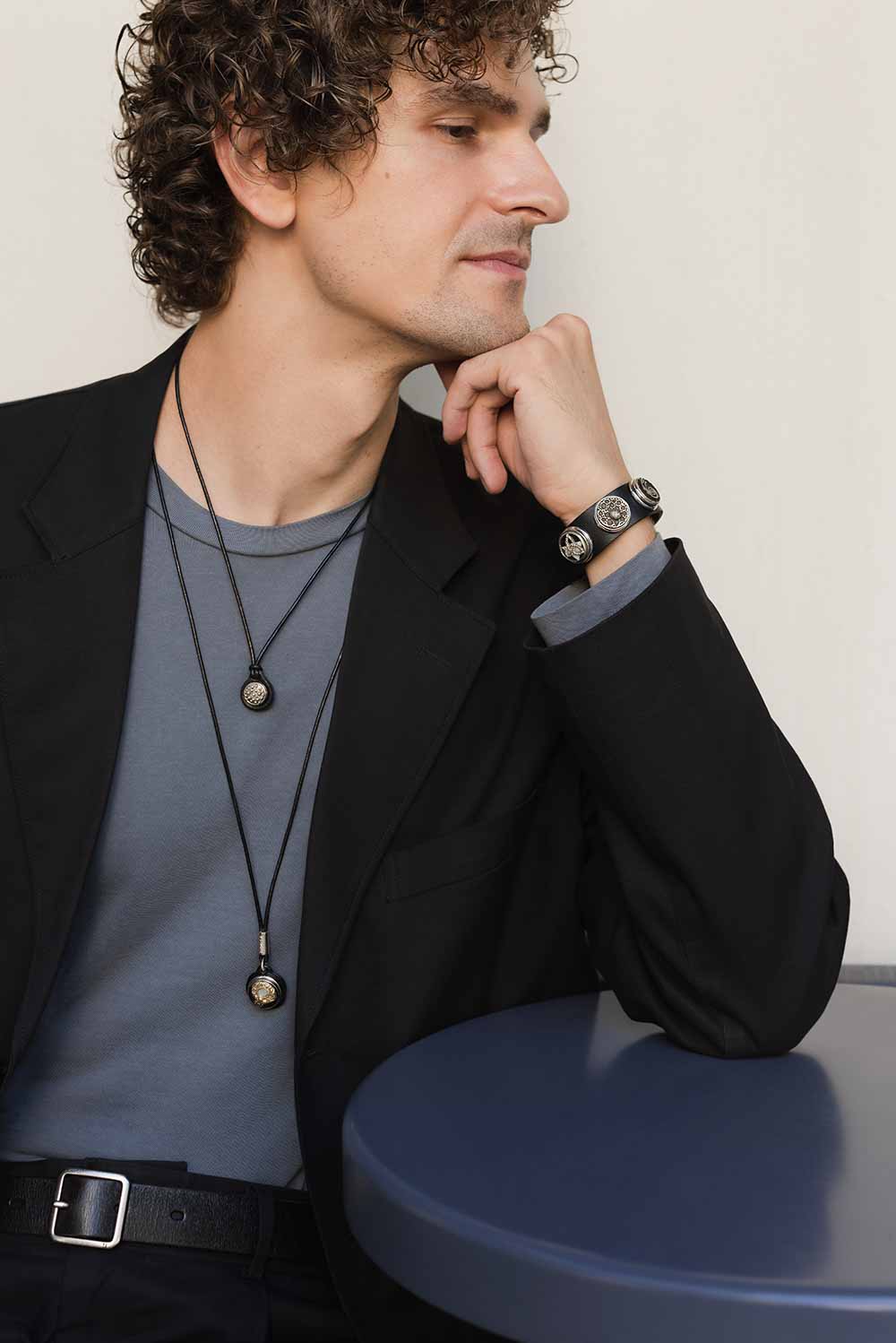 Sol Petite Leather Necklace - Mid Brown