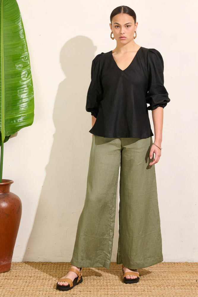Palazzo Pant - Moss