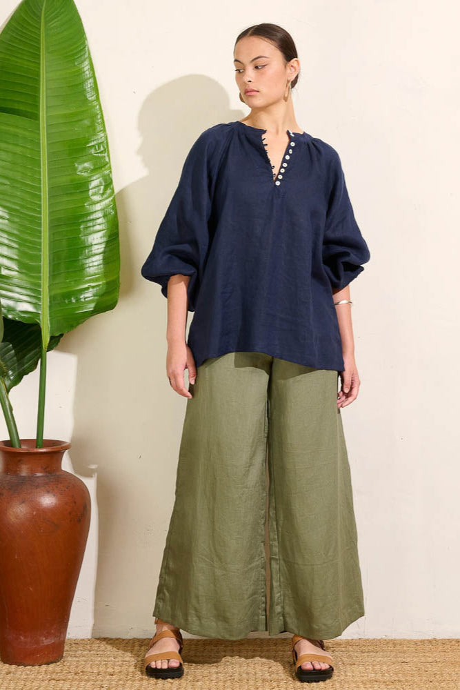 Palazzo Pant - Moss