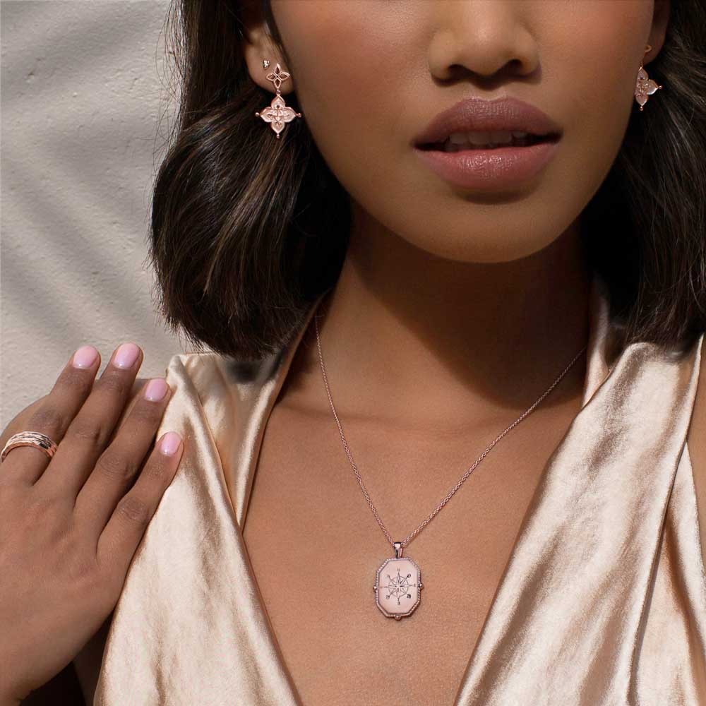 Compass Necklace - Rose Gold