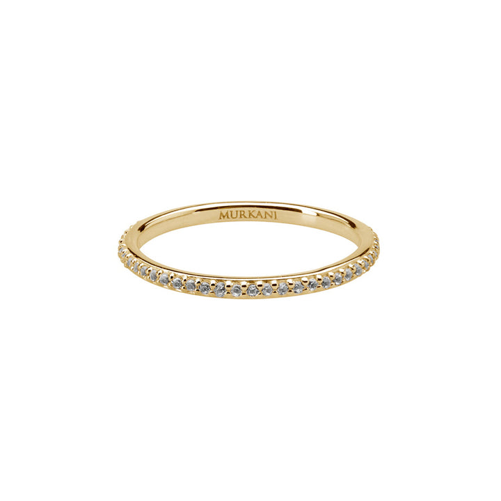 Eternity Ring White Topaz - Gold