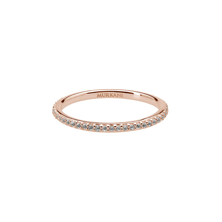 Eternity Ring White Topaz - Rose Gold