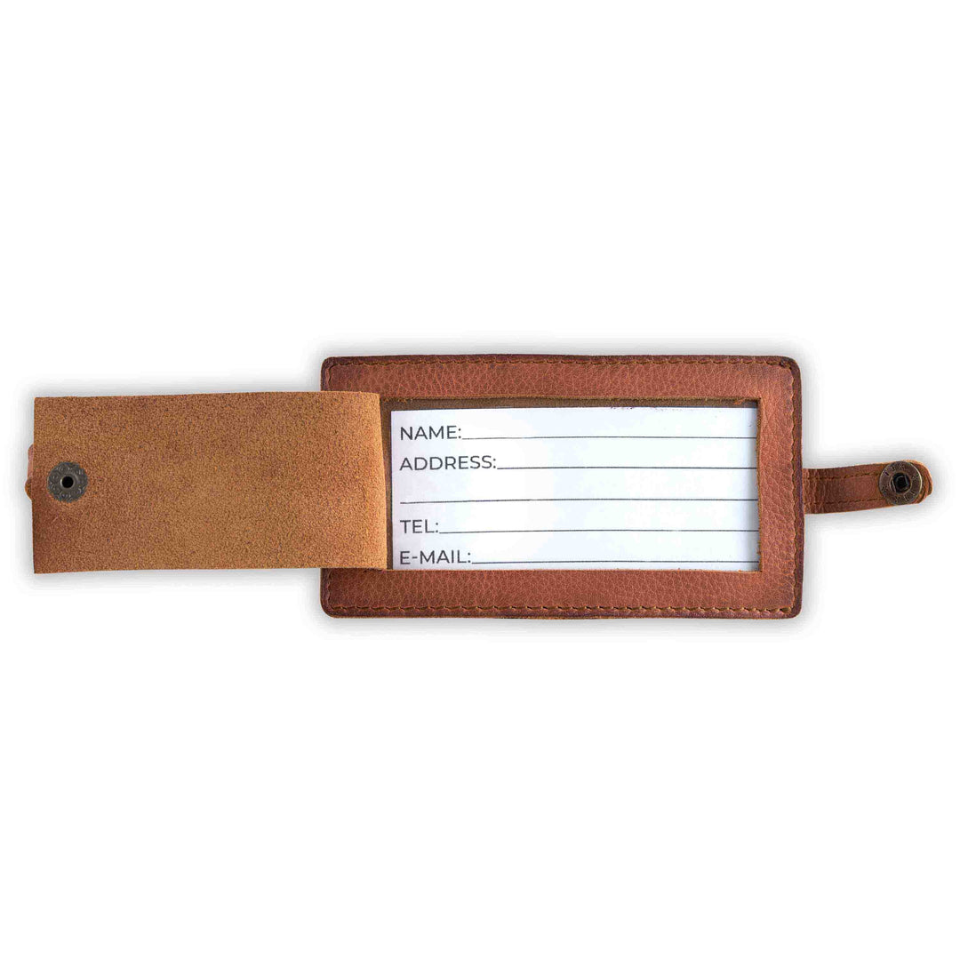 Meili Travel Tag - Mid Brown