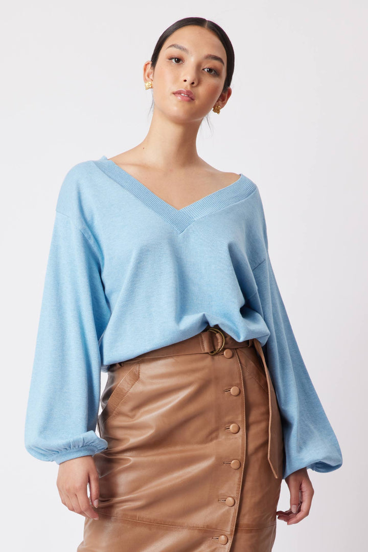 Getty Supima Cashmere Knit - Chambray