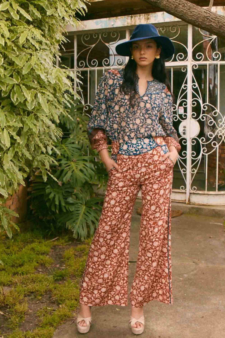 Harmony Wide Leg Pant - Loom Flower