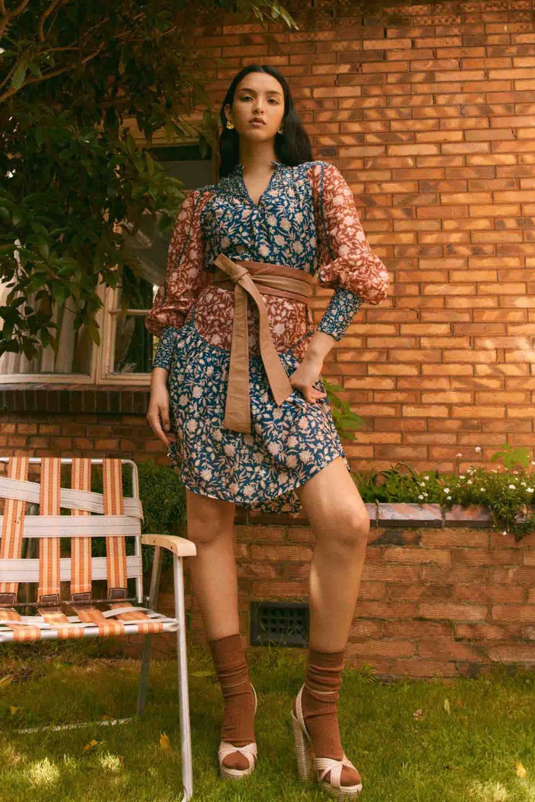 Serena Yoke Dress - Loom Flower