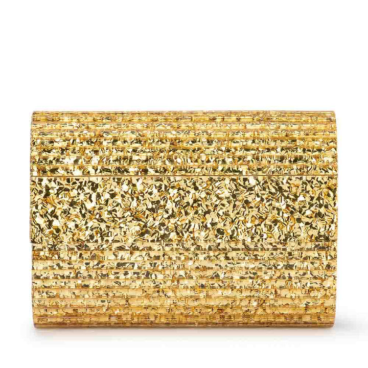 Stacer Acrylic Foldover Clutch - Gold