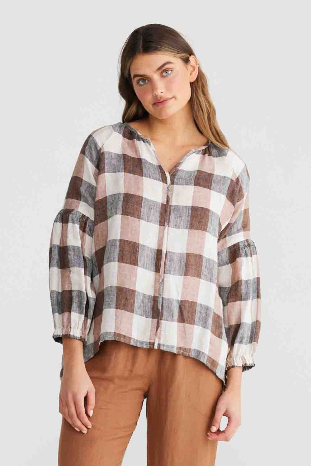 Salerno Top - Luciana Check