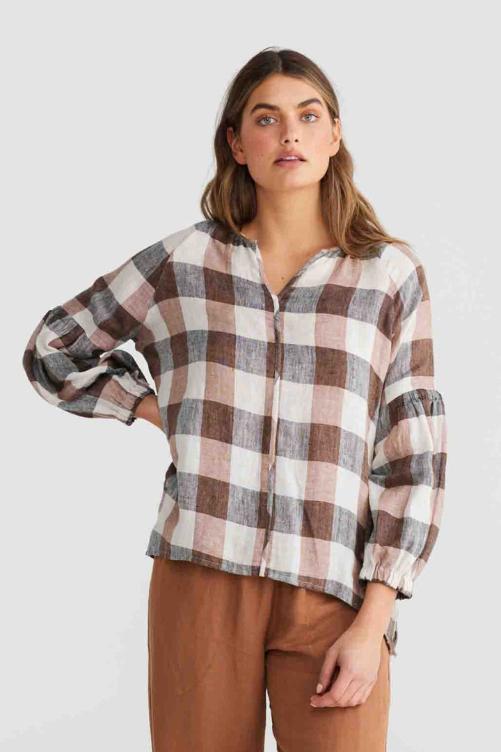 Salerno Top - Luciana Check