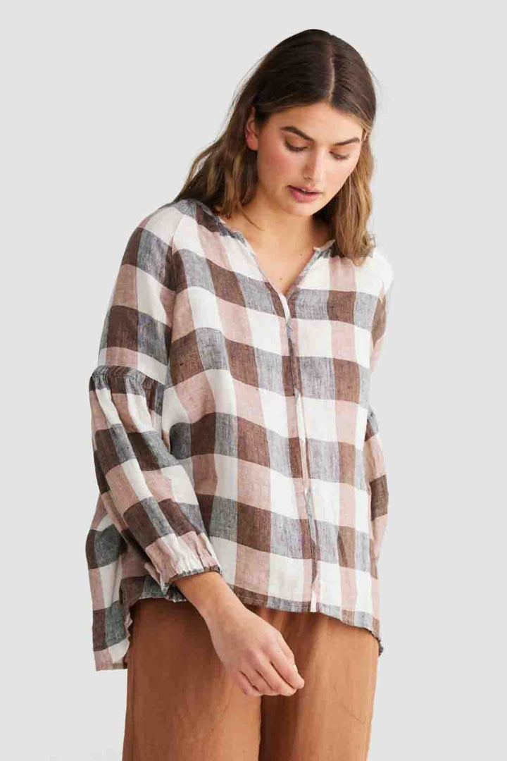 Salerno Top - Luciana Check