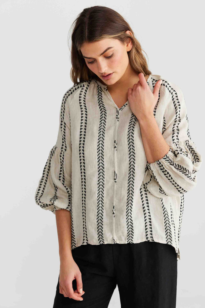 Salerno Top - Valentina Stripe